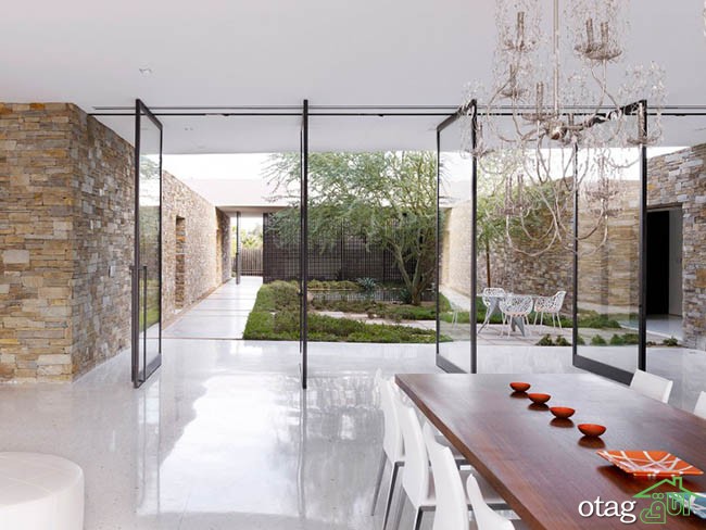طراحي داخلي خانه مدرن 13 آشنايي با طراحي داخلي خانه مدرن با ديوارهاي انعطاف پذير  