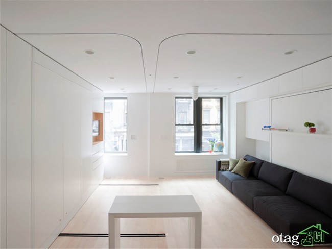 طراحي داخلي خانه مدرن 19 آشنايي با طراحي داخلي خانه مدرن با ديوارهاي انعطاف پذير  