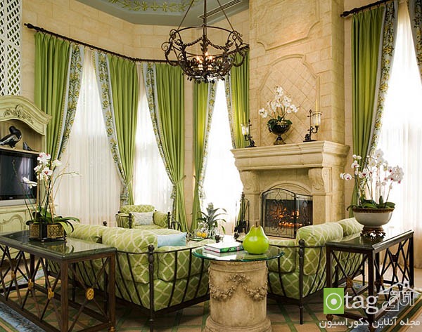 Contemporary living room with shades of green 9  آشنایی با تناژ های شیک و زیبا از رنگ سبز در اتاق نشیمن