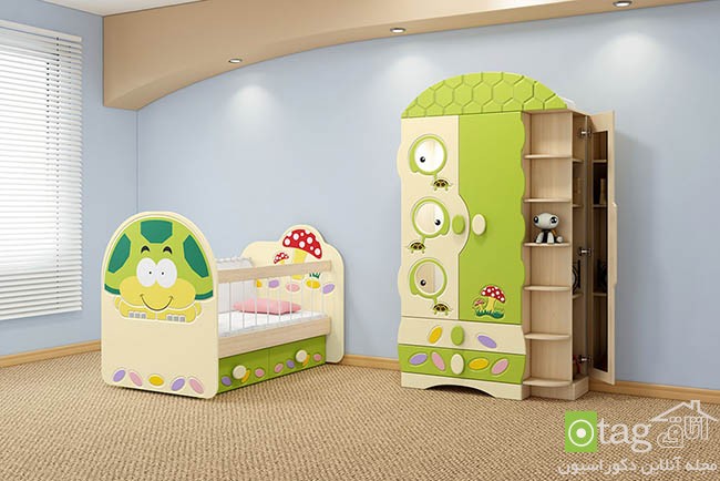 baby nursery room design ideas 5 عکس سرویس خواب نوزاد در طرح و رنگ های بسیار شاد و متنوع