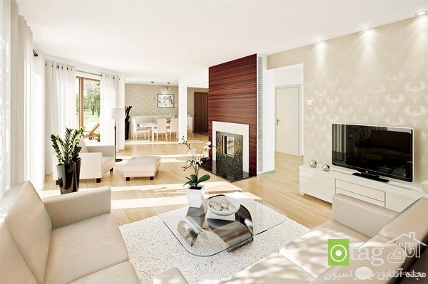 best Living room Design Wallpaper Design Ideas 6  تزیین دیوار اتاق پذیرایی و نشیمن با کاغذ دیواری شیک و زیبا