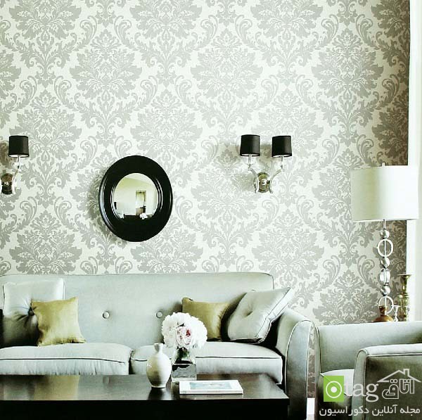 best Living room Design Wallpaper Design Ideas 7  تزیین دیوار اتاق پذیرایی و نشیمن با کاغذ دیواری شیک و زیبا