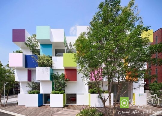 building facade designs 2 نمای ساختمان مدرن و شیک با طراحی رنگارنگ و جذاب مدل 2015