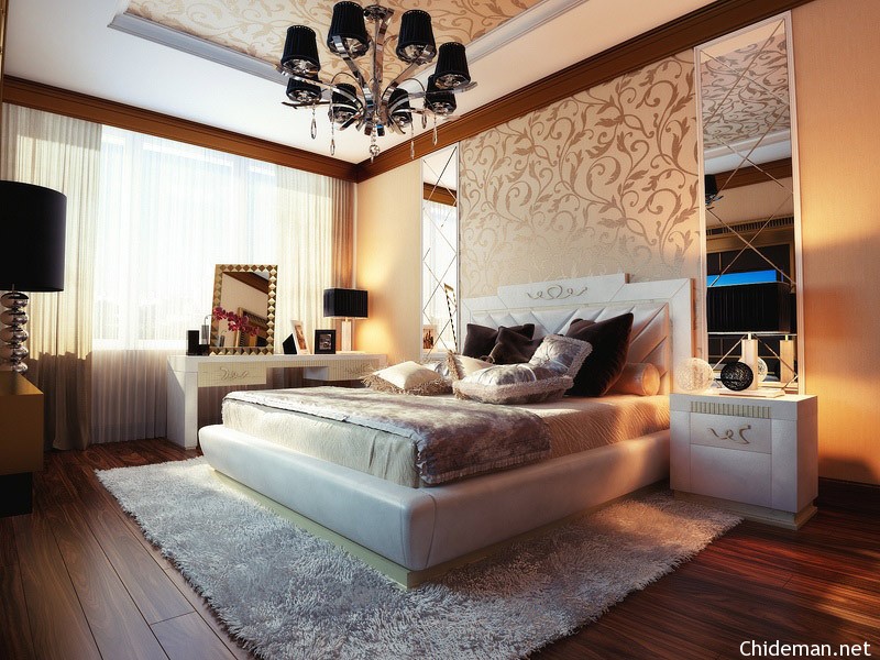 luxary bedroom furniture 17 چیدمان مدل اتاق خواب تختخواب دو نفره + عکس   دکوراسیون