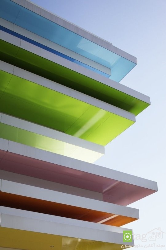 modern building facade designs 17 نمای ساختمان مدرن و شیک با طراحی رنگارنگ و جذاب مدل 2015