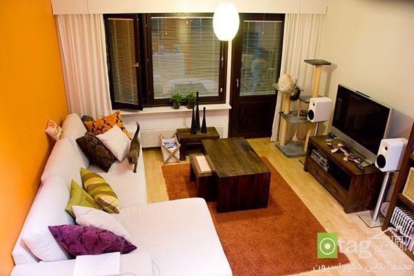 small apartment living room design راهنمای چیدمان دکوراسیون پذیرایی کوچک به روش اصولی