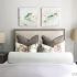 نحوه تزیین دکور بالای تخت خواب به شیوه ای ساده و تاثیر گذار