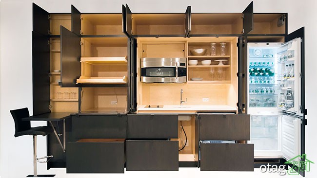 مدل های آماده آشپزخانه بسیار کوچک قابل استفاده در هر فضایی