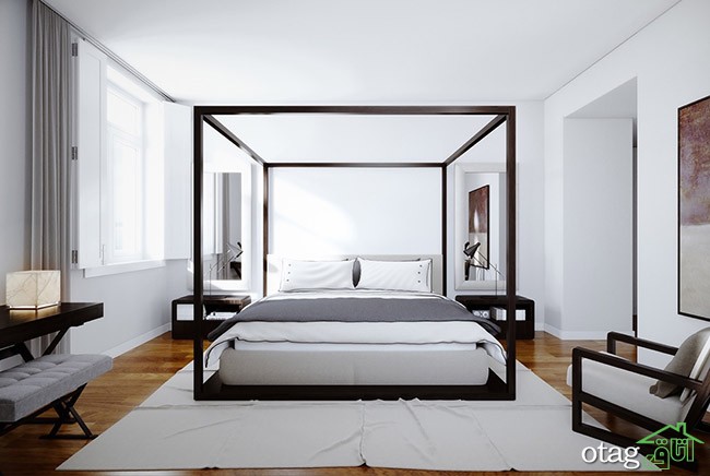 28 مدل دکوراسیون اتاق خواب سفید با فضایی بسیار آرامش بخش