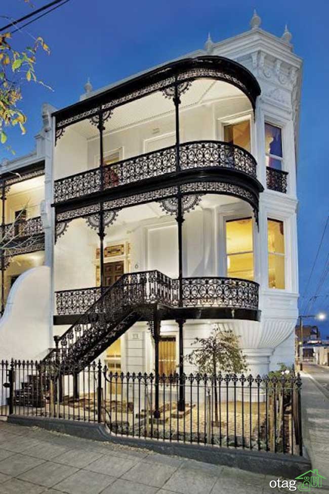 نمای خانه های ویکتوریایی مناسب برای ساختمان های دو و سه طبقه