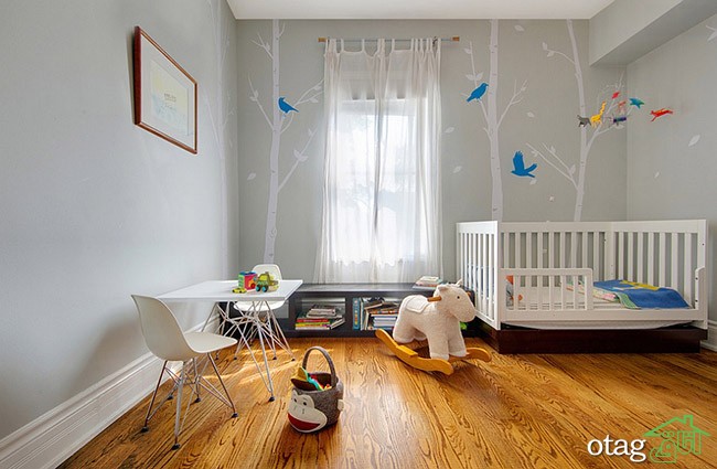 دکوراسیون اتاق نوزاد بهمراه سرویس وسایل نوزاد با طراحی زیبا