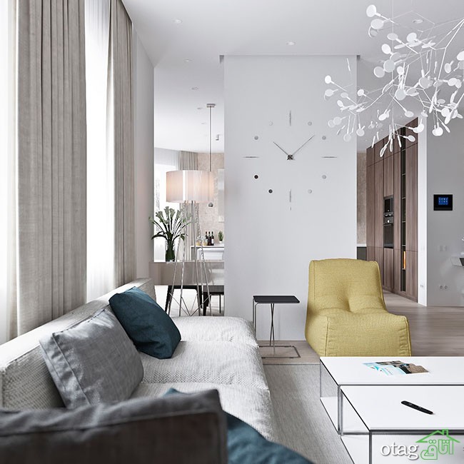 دکوراسیون خانه با رنگ روشن و شاد به روشی بسیار ساده و شیک