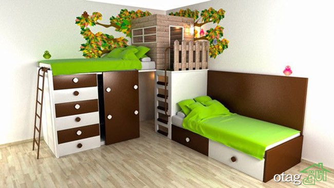 مدل های خلاقانه و شاد رنگ اتاق خواب کودک / 30 مدل عکس جدید