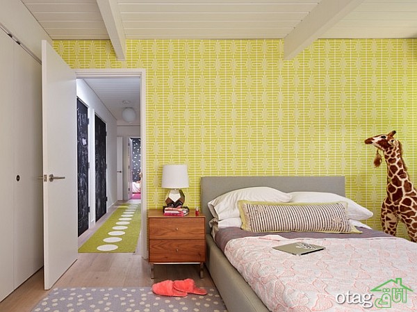 روش های جالب و ساده استفاده از رنگ زرد در اتاق خواب