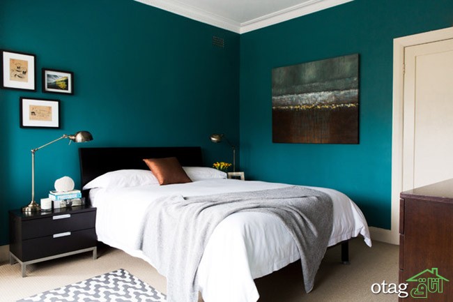 نحوه استفاده از رنگ فیروزه ای در دکوراسیون اتاق خواب