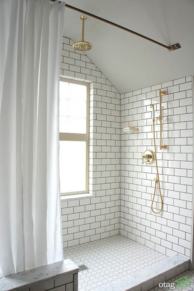 انواع رنگ کاشی حمام با طرح های متنوع مناسب حمام های کوچک