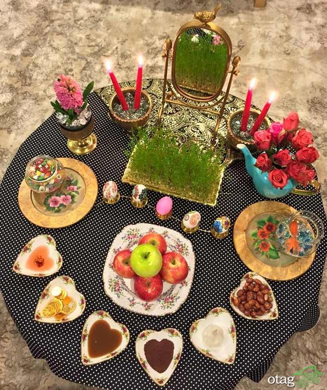 مدل سفره هفت سین سال 96 با طرح های متنوع و بسیار شیک
