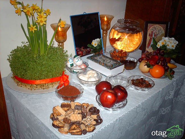 مدل سفره هفت سین سال 96 با طرح های متنوع و بسیار شیک