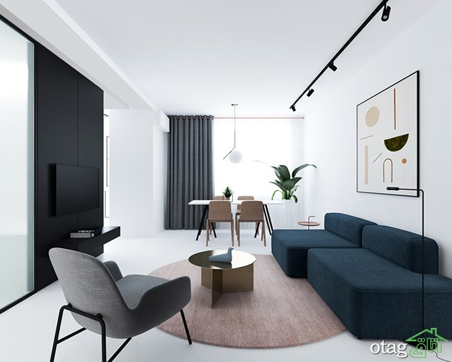 سه نمونه طراحی داخلی آپارتمان با فضایی سفید و بسیار روشن
