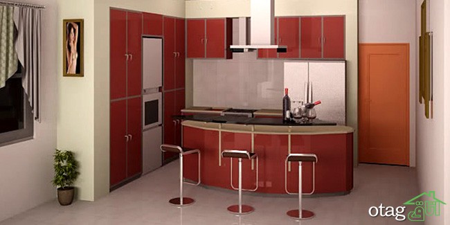 طرح اپن شیک آشپزخانه های ایرانی و خارجی مناسب فضاهای کوچک