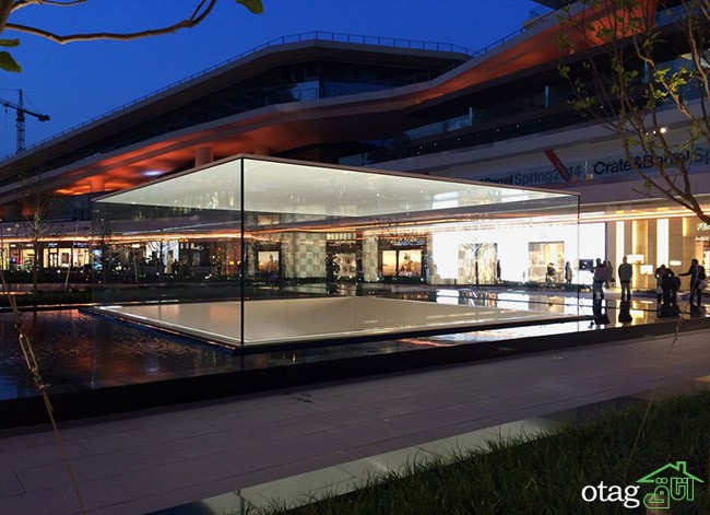 نمونه طراحی و معماری ساختمان فروشگاه محصولات اپل در دنیا