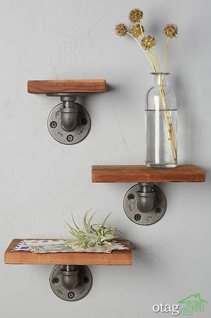 خلاقانه ترین مدل های قفسه و شلف چوبی اتاق نشیمن زیبا و جدید