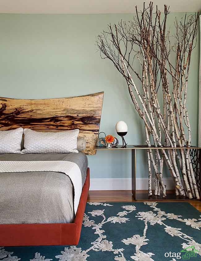 25 مدل تاج بالای تخت خواب بسیار زیبا ساخته شده با چوب جنگلی