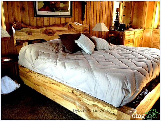 25 مدل تاج بالای تخت خواب بسیار زیبا ساخته شده با چوب جنگلی