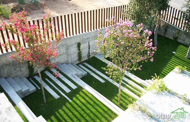 مدل راه پله حیاط به ایوان خانه با طراحی جدید و بروز