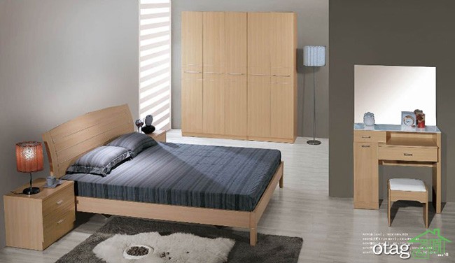 مدل سرویس خواب ام دی اف بسیار شیک مناسب برای اتاق های کوچک