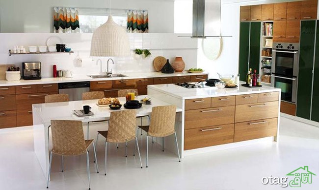 مدل میز ناهارخوری اپن آشپزخانه در طرح های جدید و بسیار زیبا