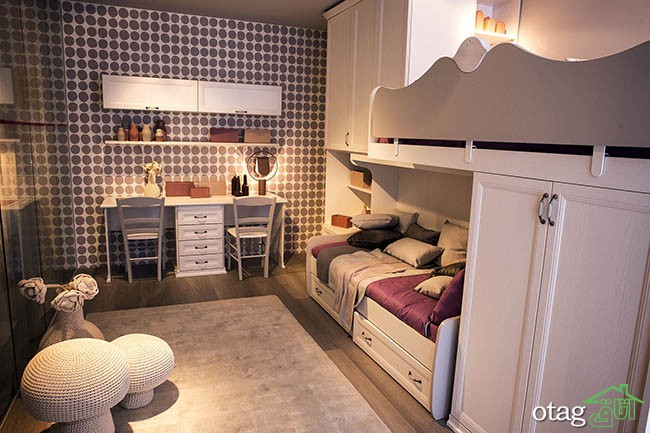 مدل های جدید میز تحریر کتابخانه دار مدرن [اتاق جوانان] 23 طرح سال 1402