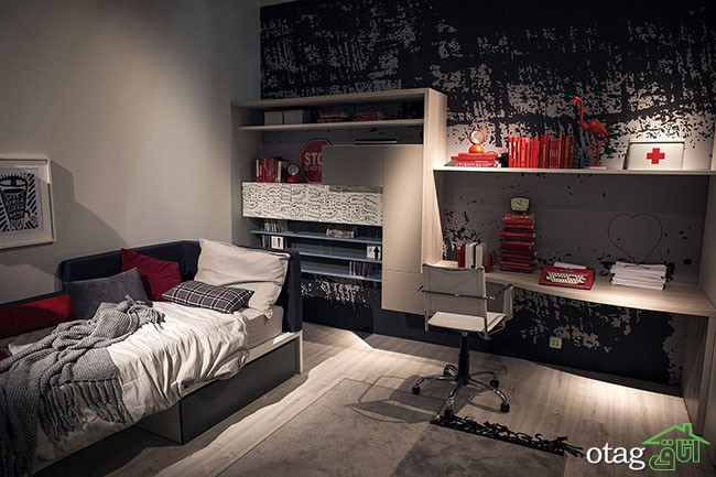 مدل های جدید میز تحریر کتابخانه دار مدرن [اتاق جوانان] 23 طرح سال 1402