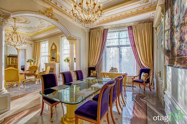 مدل های شیک میز ناهار خوری کلاسیک و سلطنتی به سبک ویکتوریایی