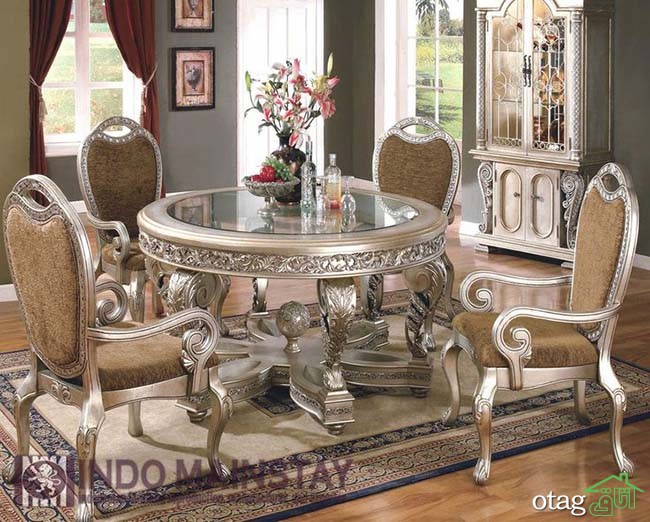 مدل های شیک میز ناهار خوری کلاسیک و سلطنتی به سبک ویکتوریایی