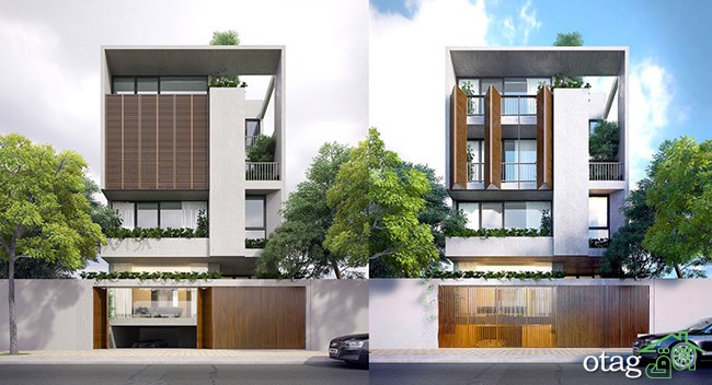 48 مدل نمای خانه یک طبقه و دو طبقه با ترکیب چوب در سال1400 48 مدل نمای خانه یک طبقه و دو طبقه با ترکیب چوب در سال1400