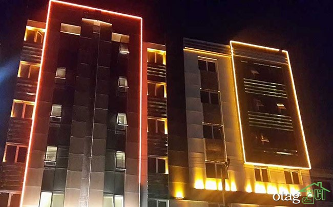 33 طرح زیبا برای نورپردازی نمای ساختمان مسکونی و تجاری &nbsp;