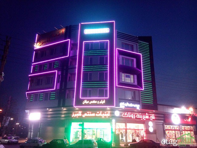 33 طرح زیبا برای نورپردازی نمای ساختمان مسکونی و تجاری &nbsp;