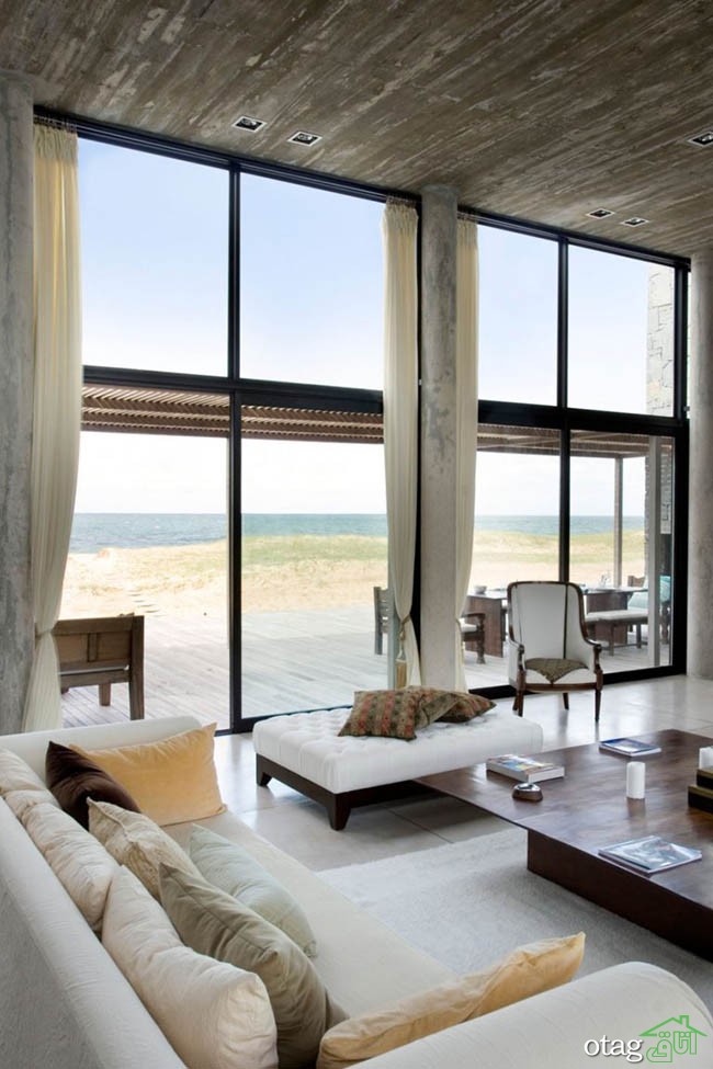 پنجره تمام شیشه ای مناسب برای خانه های ویلایی با مناظر زیبا