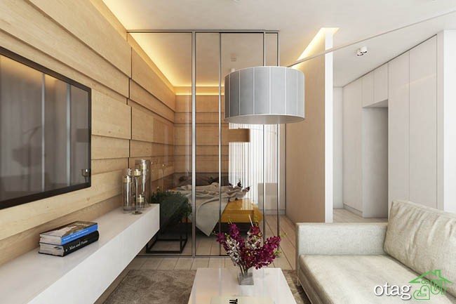 چیدمان منزل 50 متری شیک به شکل خلوت و دلباز همراه با عکس