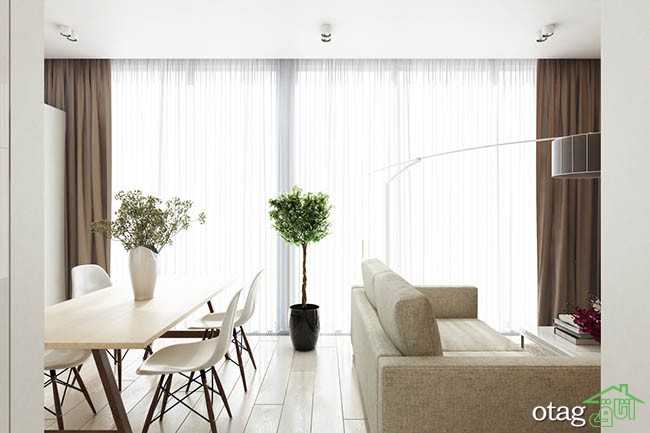 چیدمان منزل 50 متری شیک به شکل خلوت و دلباز همراه با عکس