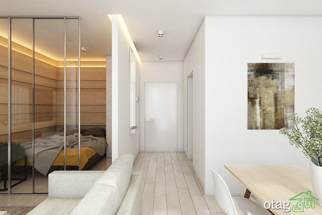 چیدمان منزل 50 متری شیک به شکل خلوت و دلباز همراه با عکس