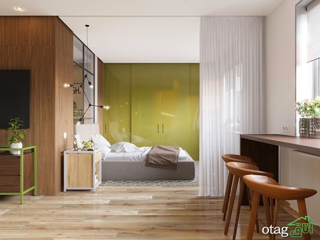 چیدمان منزل 50 متری شیک به شکل خلوت و دلباز همراه با عکس