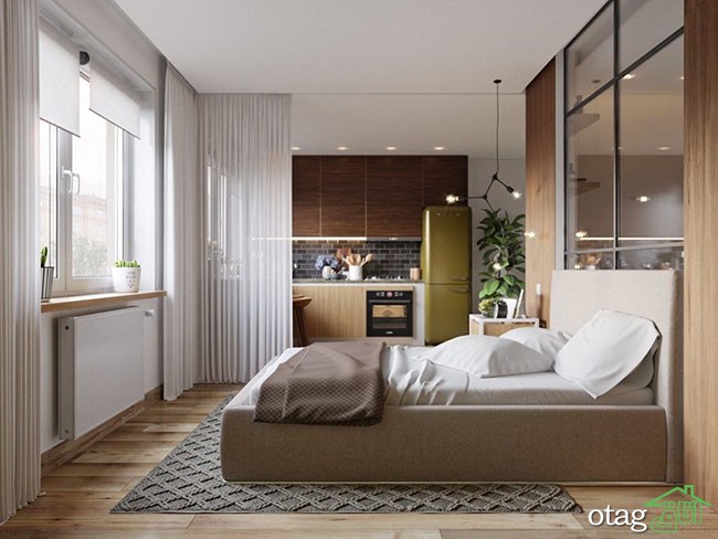 چیدمان منزل 50 متری شیک به شکل خلوت و دلباز همراه با عکس