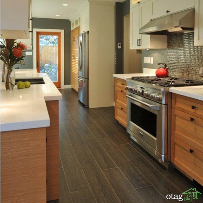 29 مدل جدید چیدمان کاشی آشپزخانه [ مدرن و شیک ] با رنگ های خاص