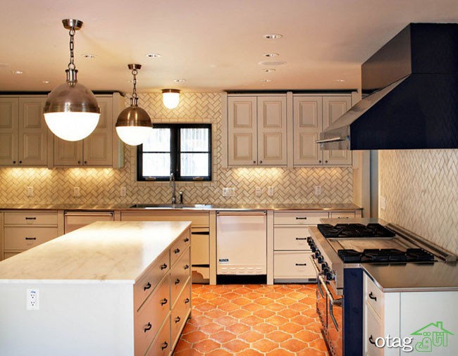 29 مدل جدید چیدمان کاشی آشپزخانه [ مدرن و شیک ] با رنگ های خاص