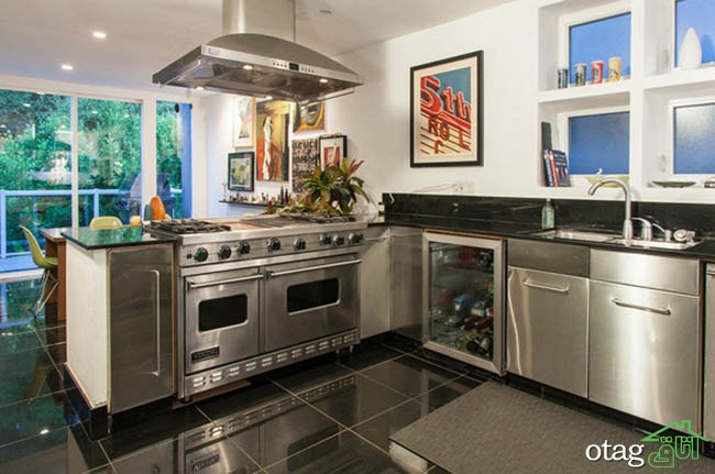 29 مدل جدید چیدمان کاشی آشپزخانه [ مدرن و شیک ] با رنگ های خاص