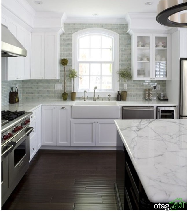 29 مدل جدید چیدمان کاشی آشپزخانه [ مدرن و شیک ] با رنگ های خاص