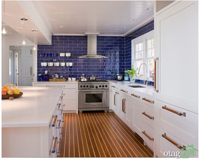 29 مدل جدید چیدمان کاشی آشپزخانه [ مدرن و شیک ] با رنگ های خاص