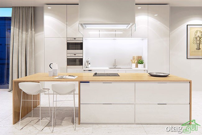 مدل کابینت تمام چوب در آشپزخانه های مدرن و کلاسیک مدل کابینت تمام چوب در آشپزخانه های مدرن و کلاسیک